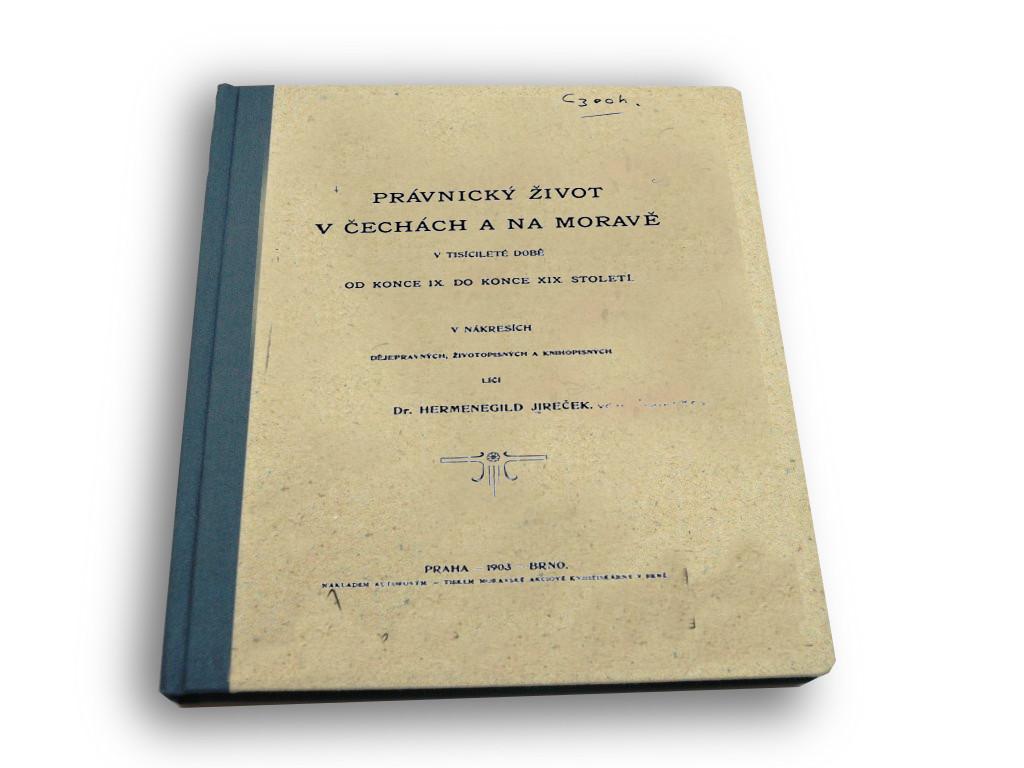 Kniha Právnický život.. Dr. Hermenegild Jireček